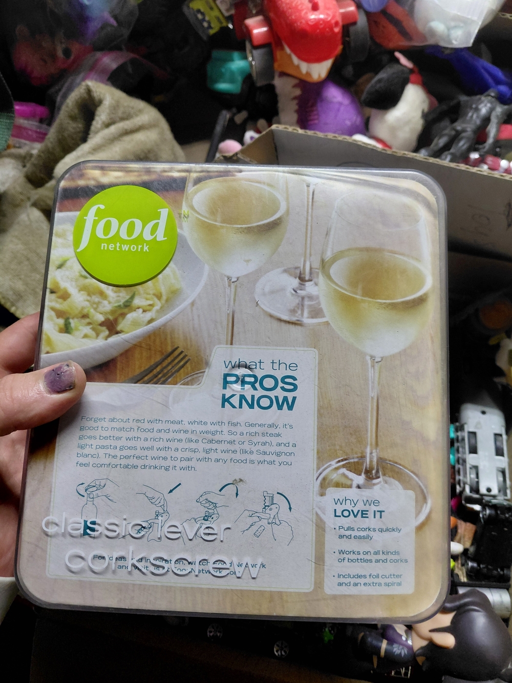 Food Network Classic Lever Corkscrew, a wine opening tool as is- wysiwyg
